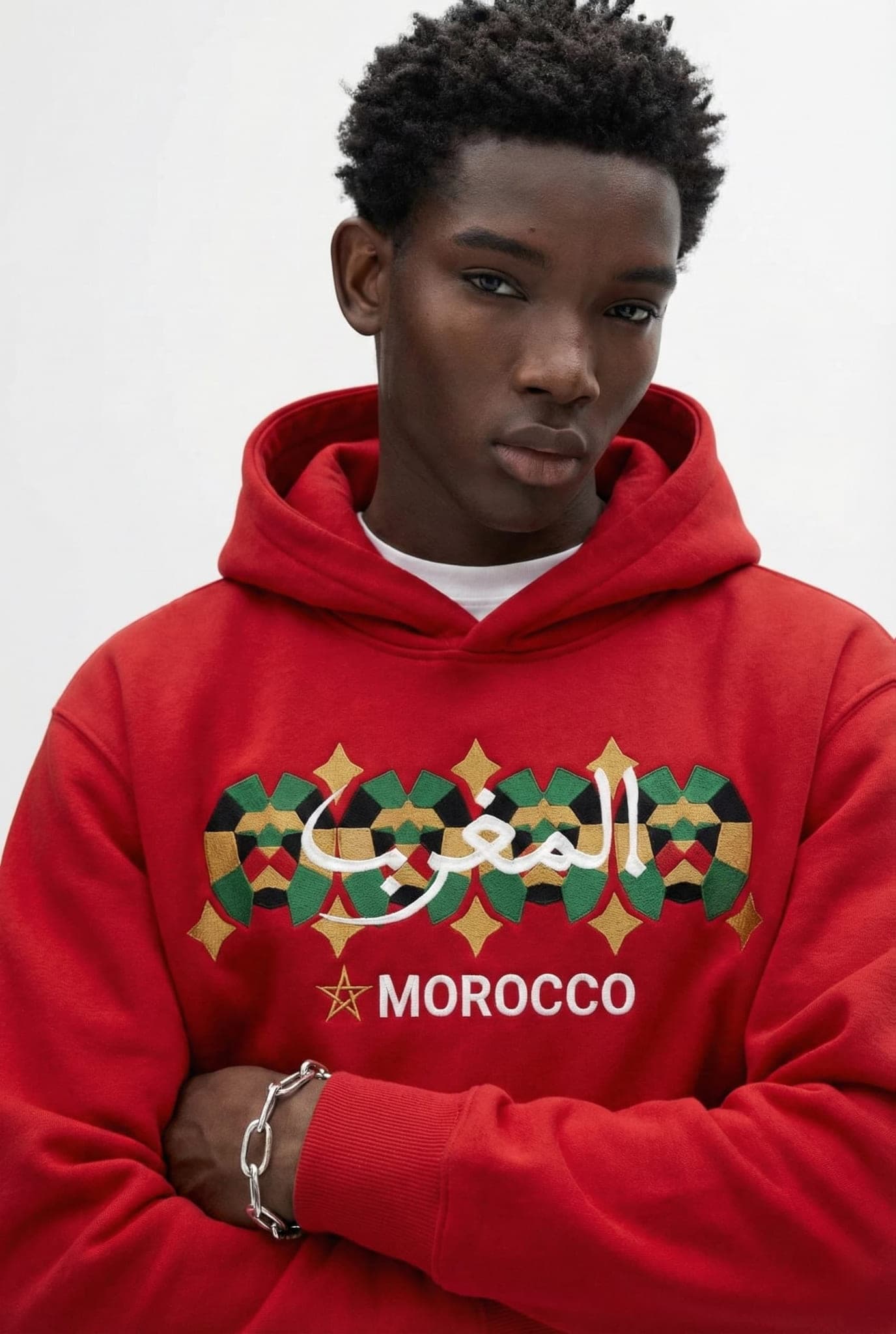 Premium cotton fleece fabric detail